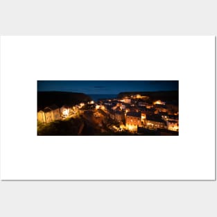 Nightime Staithes Posters and Art